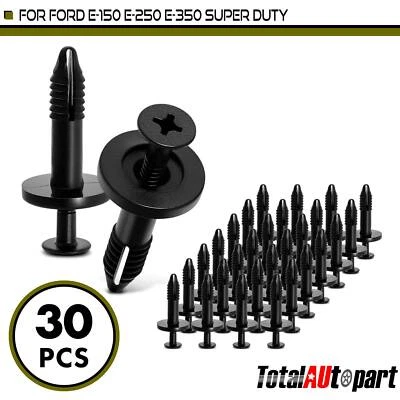 Clip de retención de panel de ajuste de 30 piezas para Ford E-150 E-350 Super Duty 6,35 mm tipo tornillo Foto 1 de 4