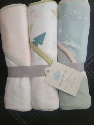  Pack de 3 toallas con capucha Infant Cloud Island nuevas con etiquetas Foto 1 de 3