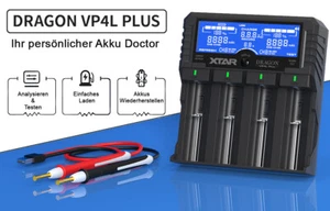 Xtar VP4L Plus "Dragon" - Ladegerät für Li-Ion, Ni-MH und 3s Akkupacks - Afbeelding 1 van 1
