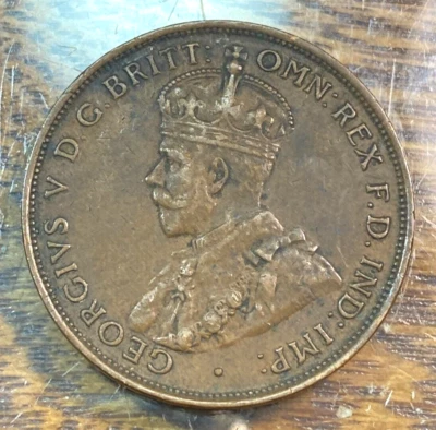 1931 Key Australia Penny Nice Original XF KM-23 Mintage 494K CHRC - Image 1 of 2