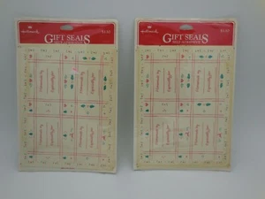 2 sellos de regalo vintage autoadhesivos hechos en casa por etiquetas de regalo nuevos en paquete - Imagen 1 de 4