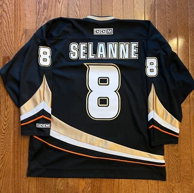 Camiseta Teemu Selanne Vintage Anaheim Mighty Ducks CCM Parche 07 Copa Foto 1 de 4