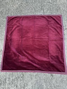 Vintage Playing Cards Bridge Poker Tablecloth Games Velvet RARE Claret Red - Picture 1 of 5
