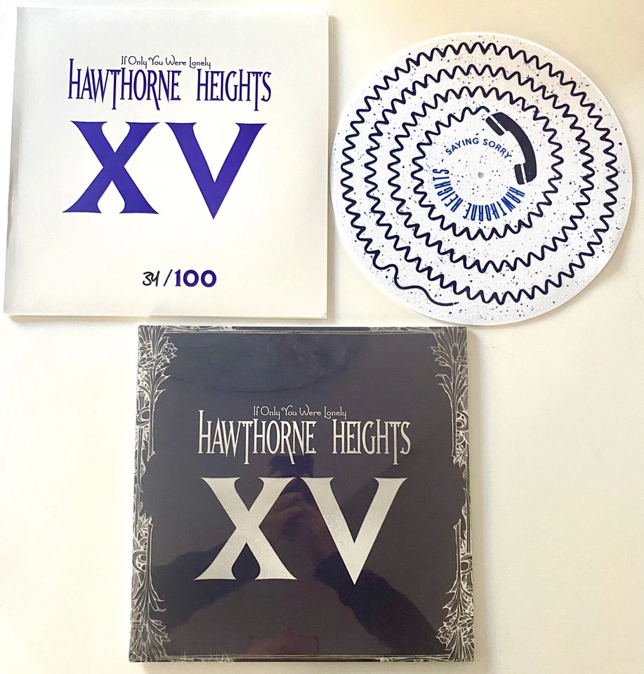 If Only You Were Lonely -Hawthorne Heights Rare Hand-Screened Cover Vinyl LP New - Image 1 of 4