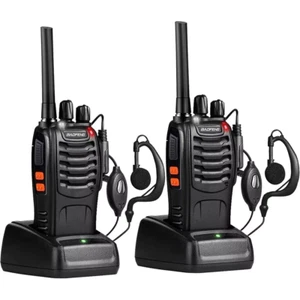 UNBRANDED (无品牌) 2 BF-88E walkie-talkies Long range two way radios with headsets