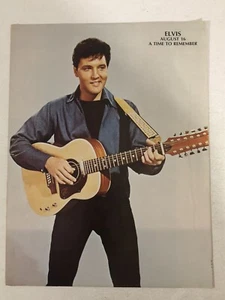 Elvis Presley Magazine Pinup Vintage Ephemera Elvis With Guitar - Picture 1 of 2