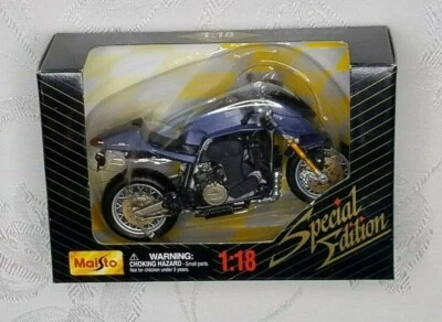 Maisto 1:18 Special Edition Gray Munch Motorcycle Vintage New In Package VHTF - Image 1 of 3