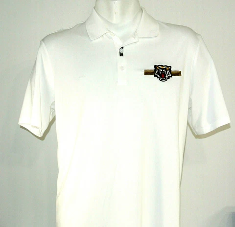 HAMILTON TIGER-CATS Adidas CFL Football White Polo Shirt Men's Size L 48 NWT NEW Cover