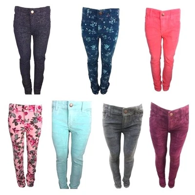 Ex Zara Mädchen Kinder dünne Kordel Glitzer Jeans Winter warme Hose Alter 4-14, 783