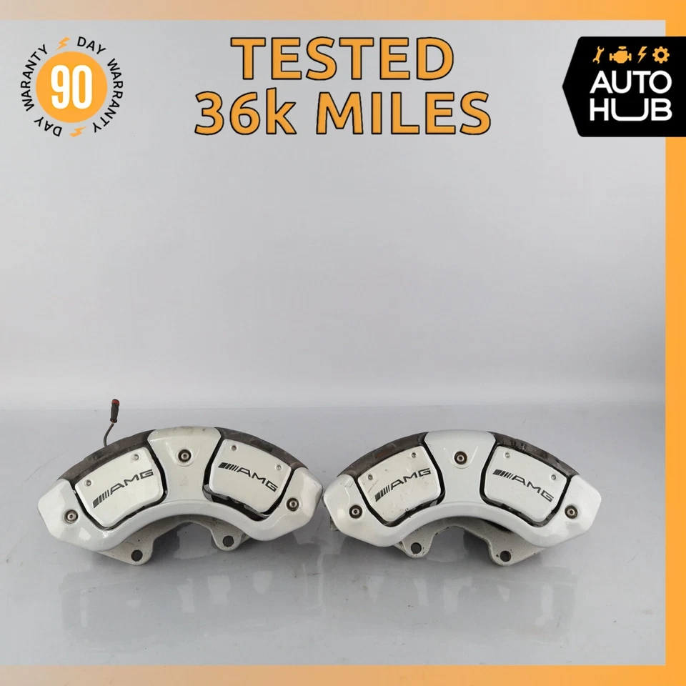 08-14 Juego de 2 pinzas de freno delanteras izquierda y derecha Mercedes W221 S63 CL63 AMG OEM Foto 1 de 4