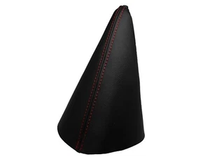 DAEWOO NEXIA (1996-2001) Soufflet Levier De Frein 100% Cuir - Couture Rouge - Picture 1 of 1