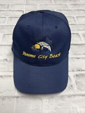 Nissin Panama City Trucker Hat Adjustable Snapback Cap Beach Vacation Blue VGC