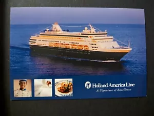 Holland America Line Kreuzfahrtschiff Ozean Postkarte - Bild 1 von 2