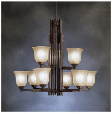 Lámpara de araña Kichler Lighting 1938TZ Silverton 9 luces curtiduría bronce $825 Foto 1 de 3