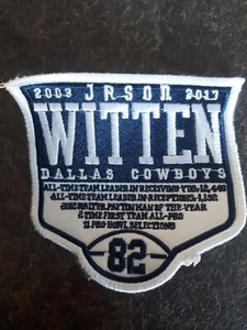 Jason Witten Dallas Cowboys 2003-2017 #82 Collectible Patch Badge - Picture 1 of 2