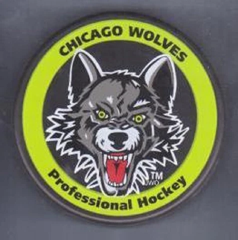 IHL CHICAGO WOLVES GREEN RING PROFESSIONAL HOCKEY PUCK - LAST1 Cover
