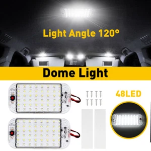 12V 48-LED Interior Vehicle Car Dome Roof Reading Ceiling Trunk Light Lamp White - Picture 1 of 12