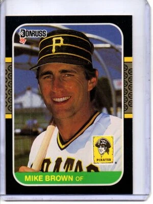 1987 DONRUSS #168 MIKE BROWN PITTSBURGH PIRATES - Image 1 of 2