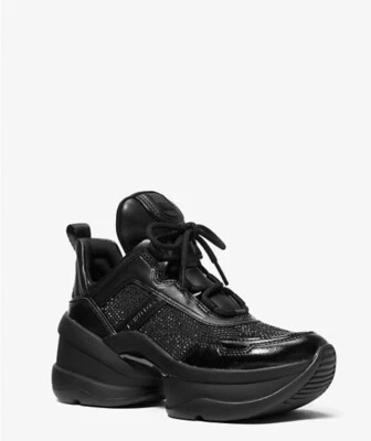 Entrenador Michael Kors Olympia adornado con cristal talla 9 ❤️❤️❤️ Nuevo con caja Foto 1 de 4