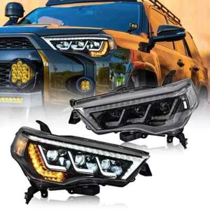 Headlights Assembly For 2014-2021 Toyota 4Runner w/LED DRL Projector Left+Right - Picture 1 of 8