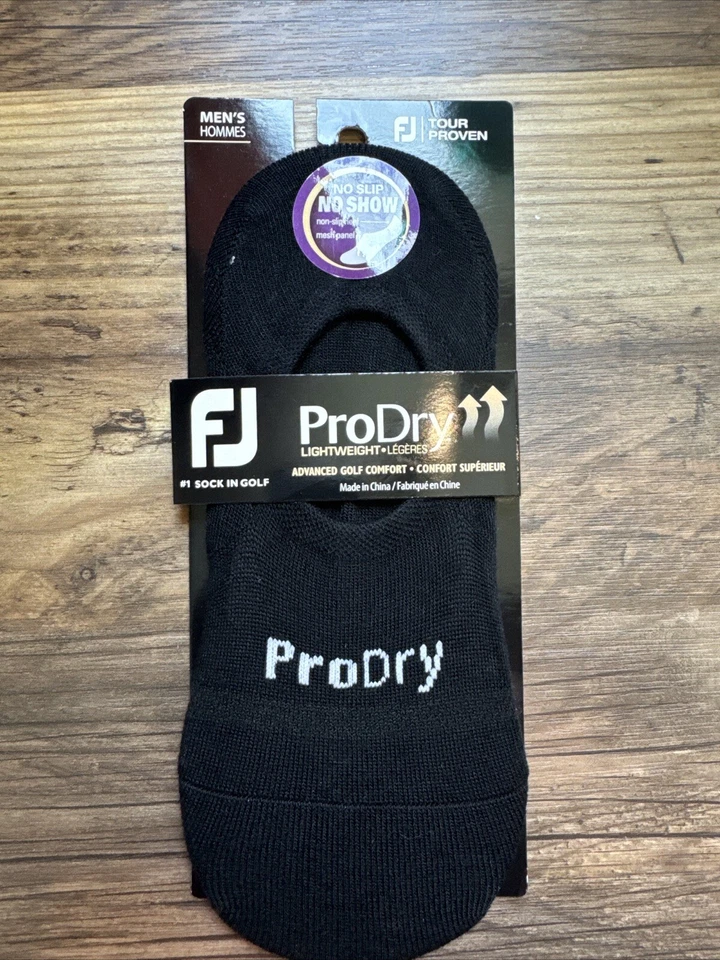 FootJoy Mens ProDry Ultra Low Cut Golf Socks Black Size 7-12