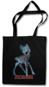ZOMBI II STOFFTASCHE EINKAUFSTASCHE Deer Fun Dracula Vampire Zombie Bambi - Picture 1 of 1