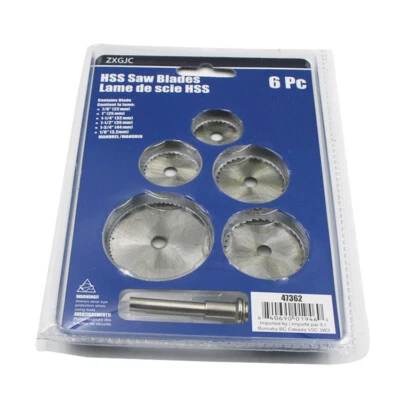 6PC Dremel HSS Circular Saw Blades Set Mini Cutting Blade Disc Wood Drill Rotary - Image 1 of 4