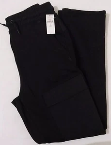Gap Boys Size XL (12) Husky Fleece Cargo Sweatpant Black Drawstring ~ New - Picture 1 of 8