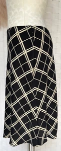 Ralph Lauren Collection Purple Label 100 % Seide ungefüttert schwarz geometrisch Rock 14 - Bild 1 von 12