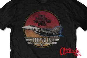 Camisetas Top Gun para adultos - descoloridas - unisex - pistola superior retro - cita inconformista - oficial - Imagen 1 de 2