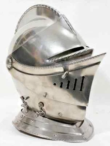 Bergonet Helmet Medieval Steel Armor Helmet 16 Ga Steel Premium Quality - Picture 1 of 3