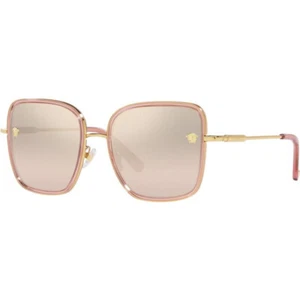 Versace Sunglasses VE2247D 14837I Transparent Pink / Light Brown Mirror Gold - Picture 1 of 4