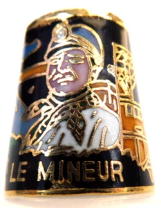 Dé à coudre de collection email Thimble - LE MINEUR FOND NOIR - Picture 1 of 1