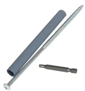 7 in. White Galvanized Steel Gutter Screws and Ferrule (10-Pack) - Picture 1 of 15