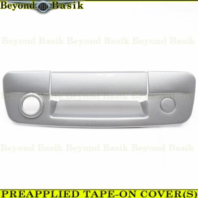 Cubierta de manija de puerta trasera para Dodge Ram 1500 2009-2018 sin KH con BH PS2 plata brillante Foto 1 de 4