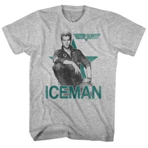 Top Gun Movie F14 Fighter Pilot ICEMAN Men's T Shirt - Picture 1 of 5