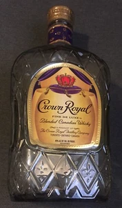CROWN ROYAL CANADIAN WHISKEY BOTTLE WITH CAP 1.75 L EMPTY - Picture 1 of 7