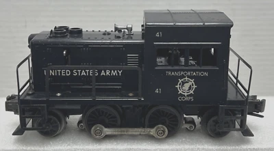 LIONEL O-GAUGE 41 UNITED STATES ARMY TRANSPORTATION CORPS SWITCHER - WORKS! - Image 1 of 4