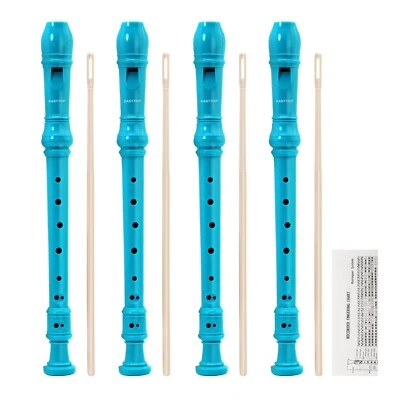 4 Pack Recorder Instrument for Kids 8Hole Plastic Soprano Recorders for Beginner - Image 1 of 4
