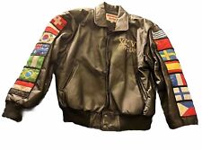 RARE!! Vintage Atlanta 1996 Summer Olympics Leather Jacket M American Toons 90s