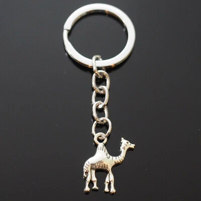 Camel Single Hump Bactrian Dromedary Silver Pendant Keychain Gift Key Chain - Image 1 of 4