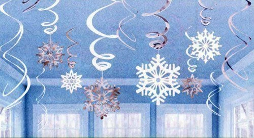 Amscan 679497 Swirls Snowflake Decoration Hanging Ceiling