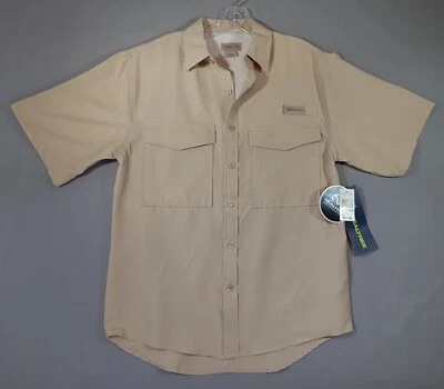 NWT Realtree Fishing Guide Shirt Mens Small Tan Light Vented Button Short Sleeve - Image 1 of 4