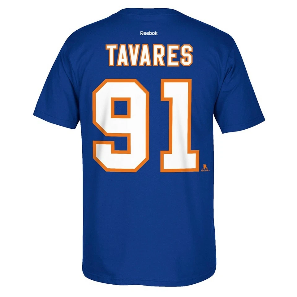 MEN'S JOHN TAVARES NEW YORK ISLANDERS NAME AND NUMBER JERSEY SHIRT REEBOK XL