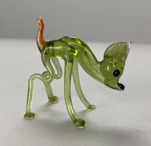VTG Deer Figurine Hand Blown Glass Miniature Small Glass Deer Spindly Legs 1.5” - Picture 1 of 13