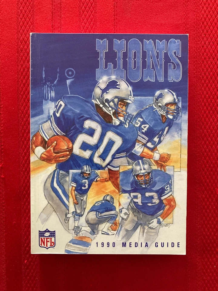 1990 NFL Detroit Lions media guide / Ball / Brown / Clark / Peete / Sanders - Image 1 of 1