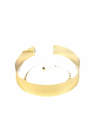 Womens Gold Belt High Waist Metal Mirror Metallic Plate Wide Obi Band Chains NEW - Image 1 of 4