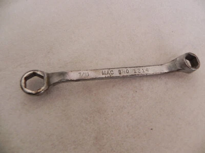 VTG. MAC Tools 6pt. Double Box End Offset Wrench BHO- 1214,  3/8" X 7/16"  (B-1) - Image 1 of 2