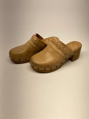 Kork-Ease Womens Tilly Natural Beige Leather Slip On Clog Shoe Sz 8 - Image 1 of 4