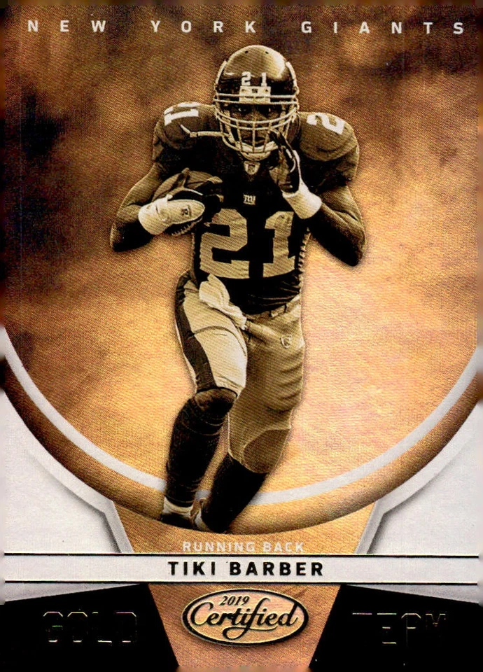 2019 Panini Certified #GT-TI Tiki Barber Gold Team - Image 1 of 2
